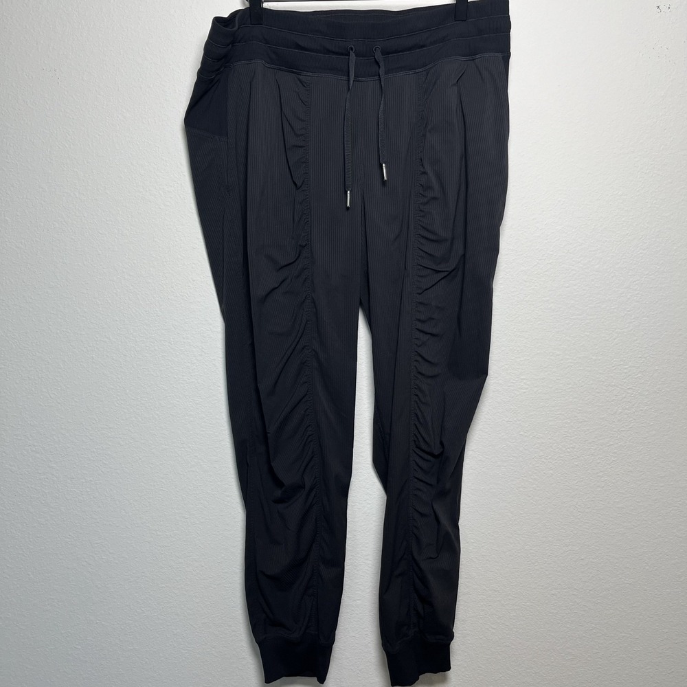 Lululemon Women Dance Studio Pants 14 Black Pull On Casual Mid Rise